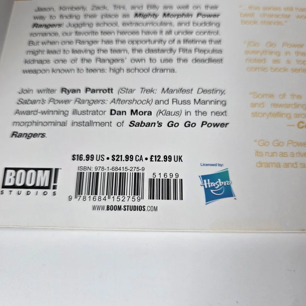 Saban's Go Go Power Rangers Volume 2 TPB Boom Studios 1st Printing Dan Mora 2018